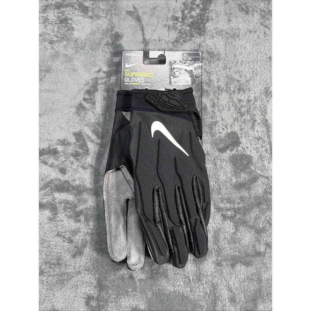 Nike Superbad Football‎ Gloves Mens Size XL NFL Black CJ9783 Magnigrip Tech NEW